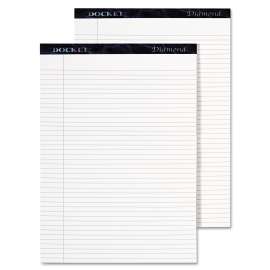 Docket Diamond Ruled Pads, Wide/Legal Rule, 50 White 8.5 x 11.75 Sheets, 2/Box