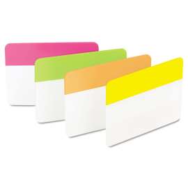 Solid Color Tabs, 1/5-Cut, Assorted Bright Colors, 2" Wide, 24/Pack