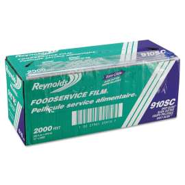 PVC Food Wrap Film Roll in Easy Glide Cutter Box, 12" x 2,000 ft, Clear