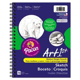 Art1st Sketch Diary, Blue Cover, 11 x 8.5, 60 lb Text Paper Stock, 70 Sheets