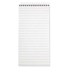 Reporters Notepad, Wide/Legal Rule, White Cover, 70 White 4 x 8 Sheets, 12/Pack