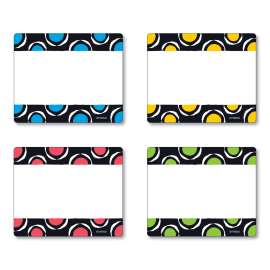 Terrific Labels Name Tags, Dots Design, 3" x 2.5", Assorted Colors, 36/Pack