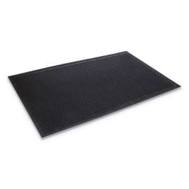 Crown-Tred Indoor/Outdoor Scraper Mat, Rubber, 35.5 x 59.5, Black