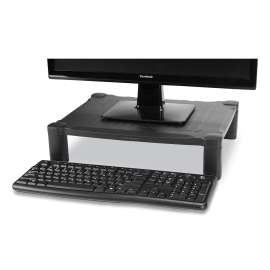 Adjustable Rectangular Monitor Stand, 17" x 13" x 3.75" to 5.75", Black, Supports 22 lbs