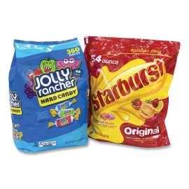 Chewy and Hard Candy Party Asst, Jolly Rancher/Starburst, 8.5 lbs Total, 2 Bag Bundle, Ships in 1-3 Business Days