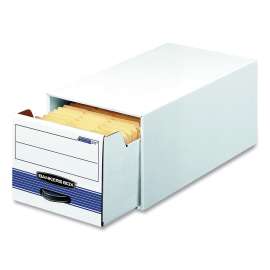 STOR/DRAWER Basic Space-Savings Storage Drawers, Legal Files, 16.75 x 19.5 x 11.5, White/Blue