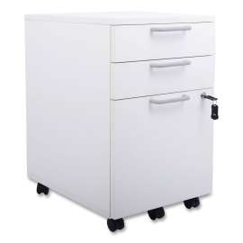 Essentials Mobile Pedestal File, Left or Right, 3-Drawers: Box/Box/File, Legal/Letter, White, 15.6" x 21.3" x 24.3"