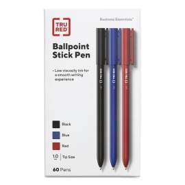Ballpoint Pen, Stick, Medium 1 mm, Assorted Ink and Barrel Colors, 60/Pack