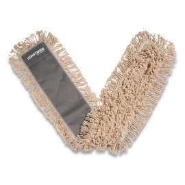 Cut-End Dust Mop Head, Cotton, 48 x 5, White