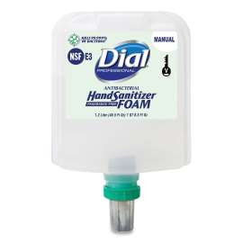 Antibacterial Foaming Hand Sanitizer Refill for Dial 1700 V Dispenser, Fragrance-Free, 1.2 L, 3/Carton
