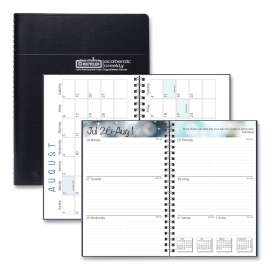 Recycled Academic Weekly/Monthly Appointment Planner, 8 x 5, Black Cover, 13-Month (Aug to Aug): 2022 to 2023