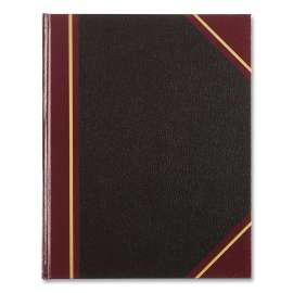 Texthide Eye-Ease Record Book, Black/Burgundy/Gold Cover, 10.38 x 8.38 Sheets, 150 Sheets/Book