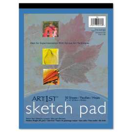 Art1st Sketch Pad, Unruled, 50 White 9 x 12 Sheets