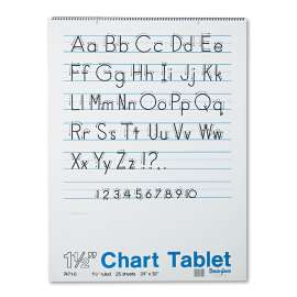 Chart Tablets, Presentation Format (1.5" Rule), 24 x 32, White, 25 Sheets