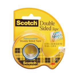 Double-Sided Removable Tape in Handheld Dispenser, 1" Core, 0.75" x 33.33 ft, Clear