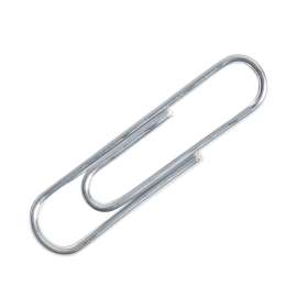 Paper Clips, Medium, Vinyl-Coated, Silver, 200 Clips/Box, 5 Boxes/Pack