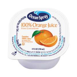 100% Juice, Orange, 4 oz Cup, 48/Box, Delivered 1-4 Business Days