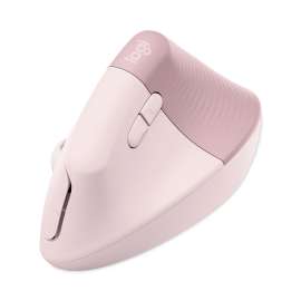 Lift Vertical Ergonomic Mouse, 2.4 GHz Frequency/32 ft Wireless Range, Right Hand Use, Rose