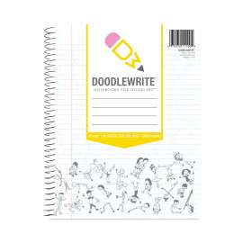 DoodleWrite Notebooks, 1-Subject, Wide/Legal Rule, White Cover, (50) Sheets, 24/Carton, Ships in 4-6 Business Days