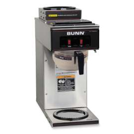 BUNN - VP Stainless Steel/Black 12-Cup Commercial Coffee Brewer with 2 Warmers