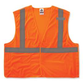 Ergodyne GloWear 8215BA-S Breakaway Mesh Hi-Vis Safety Vest, Class 2, Economy, 3XL, Orange