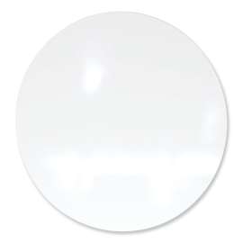 Coda Low Profile Circular Non-Magnetic Glassboard, 48 Diameter, White Surface, Ships in 7-10 Business Days