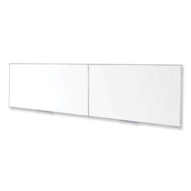 Magnetic Porcelain Whiteboard with Satin Aluminum Frame, 193 x 48.5, White Surface, Ships in 7-10 Business Days