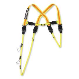 Squids 3132 Barcode Scanner Lanyard Harness, Small: 13" Arm Strap, 32" Lanyard Strap, Hi-Vis Lime, Ships in 1-3 Business Days