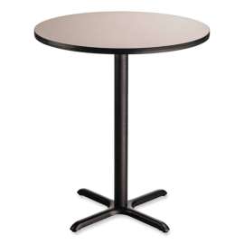 NPS - CT Series Gray Nebula 36"Dia x 42"H Cafe Table with Black X-Base