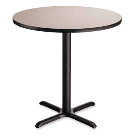 NPS - CT Series Gray Nebula 36"Dia x 36"H Cafe Table with Black X-Base