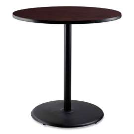 NPS - CT Series Mahogany 36"Dia x 42"H Cafe Table with Black Round Base