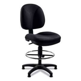 NPS - Comfort Series Black Plush Padded Plastic 24.5" to 34.5" Adjustable Task Chair