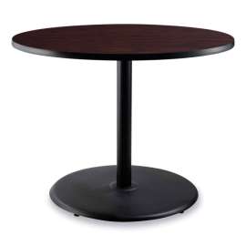 NPS - CT Series Mahogany 36"Dia x 30"H Cafe Table with Black Round Base