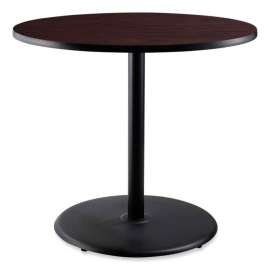 NPS - CT Series Mahogany 36"Dia x 36"H Cafe Table with Black Round Base