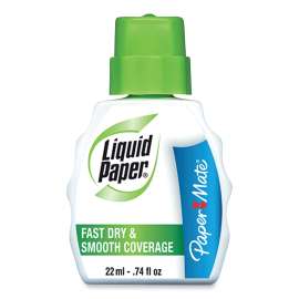 Fast Dry Correction Fluid, 22 ml Bottle, White, Dozen
