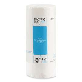 Pacific Blue Select Two-Ply Perforated Paper Kitchen Roll Towels, 2-Ply, 11 x 8.88, White, 100/Roll