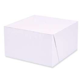 Bakery Boxes, Standard, 7 x 7 x 4, White, Paper, 250/Carton