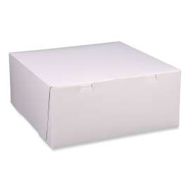 Bakery Boxes, Standard, 12 x 12 x 5, White, Paper, 100/Carton