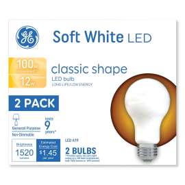Classic LED Non-Dim A19 Light Bulb, 12 W, Soft White, 2/Pack