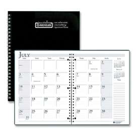Spiralbound Academic Monthly Planner, 11 x 8.5, Black Cover, 14-Month (July to Aug): 2022 to 2023