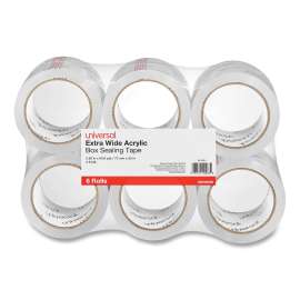 Extra-Wide Moving and Storage Packing Tape, 3" Core, 2.83" x 54.7 yd, Clear, 6/Pack