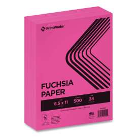 Color Paper, 24 lb Text Weight, 8.5 x 11, Fuchsia, 500/Ream