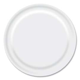 Paper Dinnerware, 9" Diameter, White, 1,000/Carton