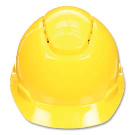 SecureFit H-Series Hard Hats, H-700 Vented Cap with UV Indicator, 4-Point Pressure Diffusion Ratchet Suspension, Yellow