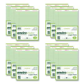 Enviroshades Legal Notepads, 50 Green 8.5 x 11.75 Sheets, 72 Notepads/Carton, Ships in 4-6 Business Days
