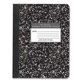 Hardcover Composition Book, Quadrille 5 sq/in Rule, Black Marble Cover, (80) 9.75 x 7.5 Sheet, 48/CT, Ships in 4-6 Bus Days