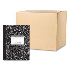 Hardcover Composition Book, Quadrille 5 sq/in Rule, Black Marble Cover, (80) 10.25 x 7.88 Sheet, 24/CT, Ships in 4-6 Bus Days