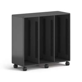 Class-ifi Tote Storage Cabinet, Three-Wide, 46.63" x 18.75" x 44.13", Charcoal Gray