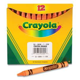 Bulk Crayons, Orange, 12/Box