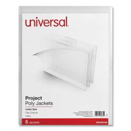 Project Poly Jackets, Letter Size, Clear, 5/Pack